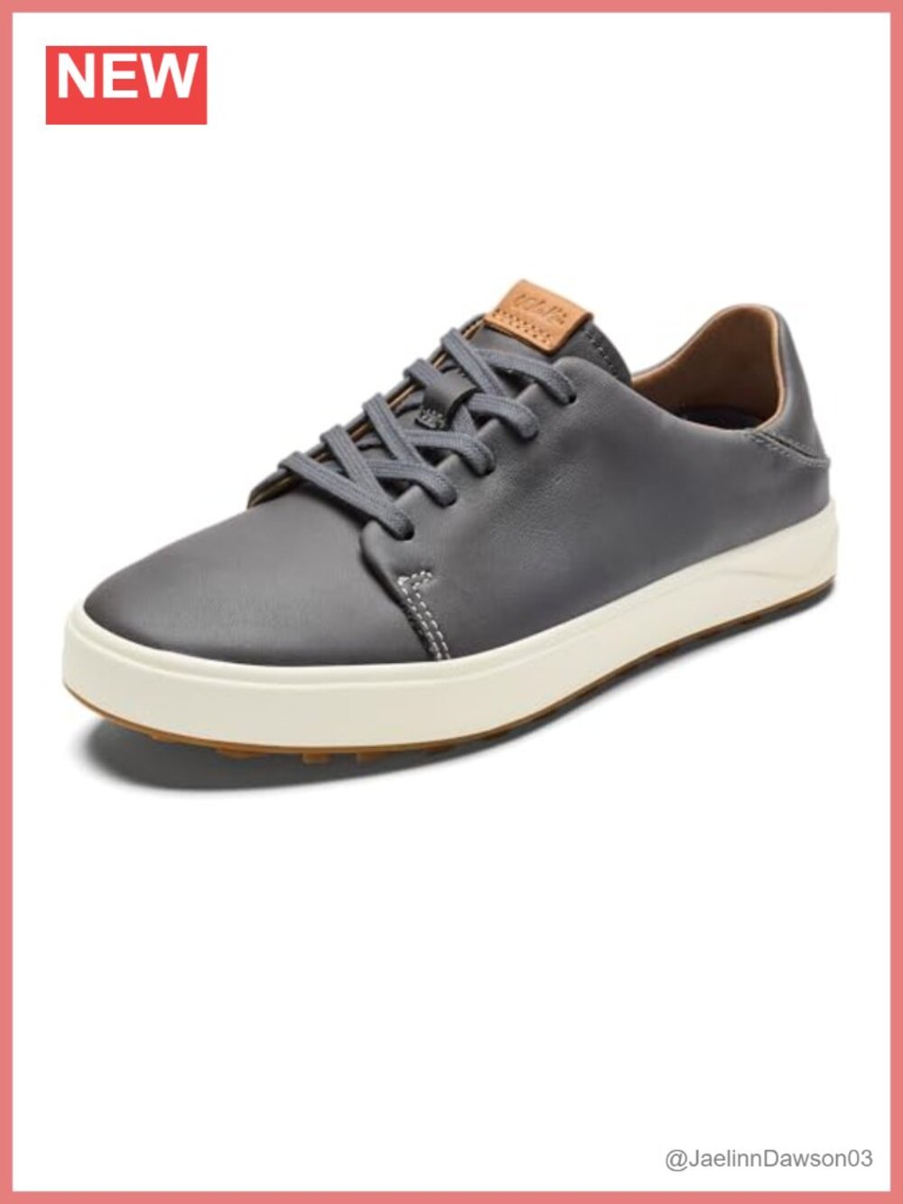 Women's Spikeless Leather Golf Shoes with Fold-Down Heel - Waterproof